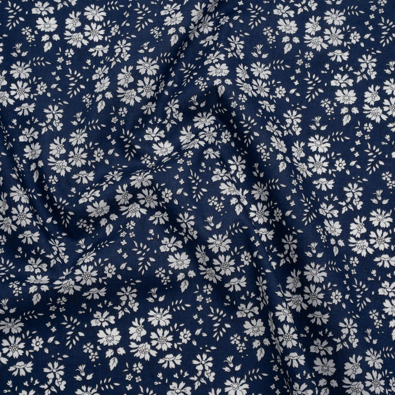 Liberty Fabrics Tana Lawn® - Capel Dark Blue - Navy and White Outlined Florals