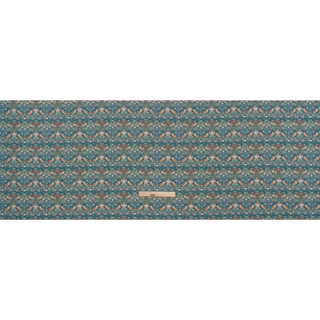 Liberty Fabrics Tana Lawn® - Strawberry Thief Turquoise Blue - Teal, Mint Green and Rust Orange Birds, Berries and Flowers