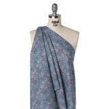Liberty Fabrics Tana Lawn® - Strawberry Thief Spring Blue - Muted Blue Green, Navy and Red Birds, Berries and Flowers