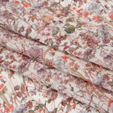 Liberty Fabrics Tana Lawn® - Wild Flowers Light Pink - Rose Pink and Earthy Green Botanical Illustrations