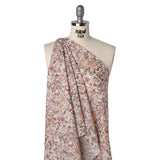 Liberty Fabrics Tana Lawn® - Wild Flowers Light Pink - Rose Pink and Earthy Green Botanical Illustrations