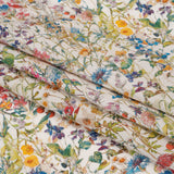 Liberty Fabrics Tana Lawn® - Wild Flowers Multi Bright - Red, Blue and Yellow Botanical Illustrations