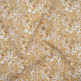 Liberty Fabrics Tana Lawn® - June's Meadow Yellow - Ochre, White and Light Blue Illustrated Flowers