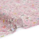 Liberty Fabrics Tana Lawn® - June's Meadow Pink - Baby Pink, White and Rainbow Illustrated Flowers