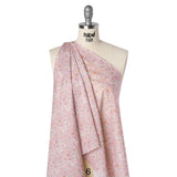 Liberty Fabrics Tana Lawn® - June's Meadow Pink - Baby Pink, White and Rainbow Illustrated Flowers