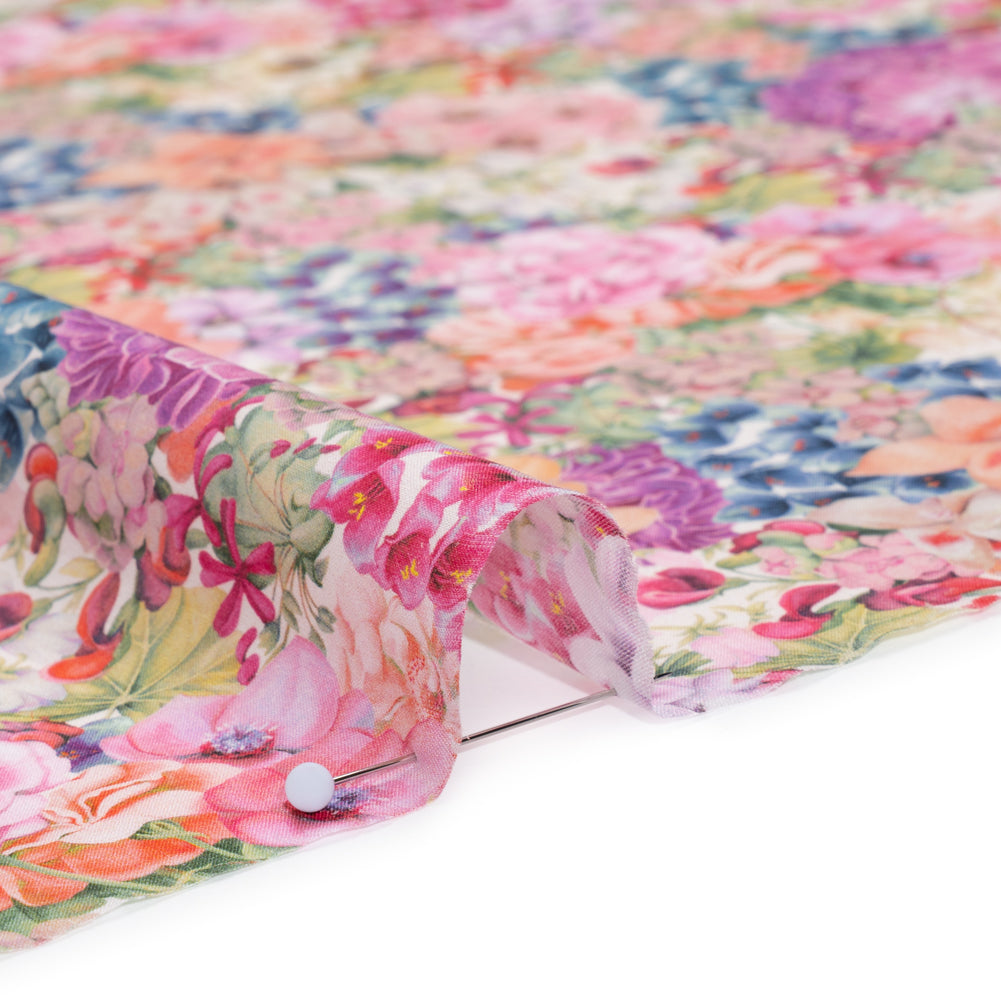 Liberty Fabrics Tana Lawn® - Painted Travels Pink - Bright Pink, Light Purple and Soft Green Lush Florals