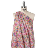 Liberty Fabrics Tana Lawn® - Painted Travels Pink - Bright Pink, Light Purple and Soft Green Lush Florals