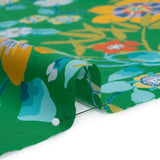 Liberty Fabrics Tana Lawn® - Pavilion Green - Kelly Green, Blue and Red Bold Florals