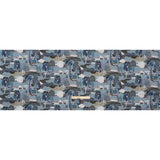 Liberty Fabrics Tana Lawn® - Prospect Road Dark Blue - Navy, Storm Blue and Brown Tree Filled Landscape