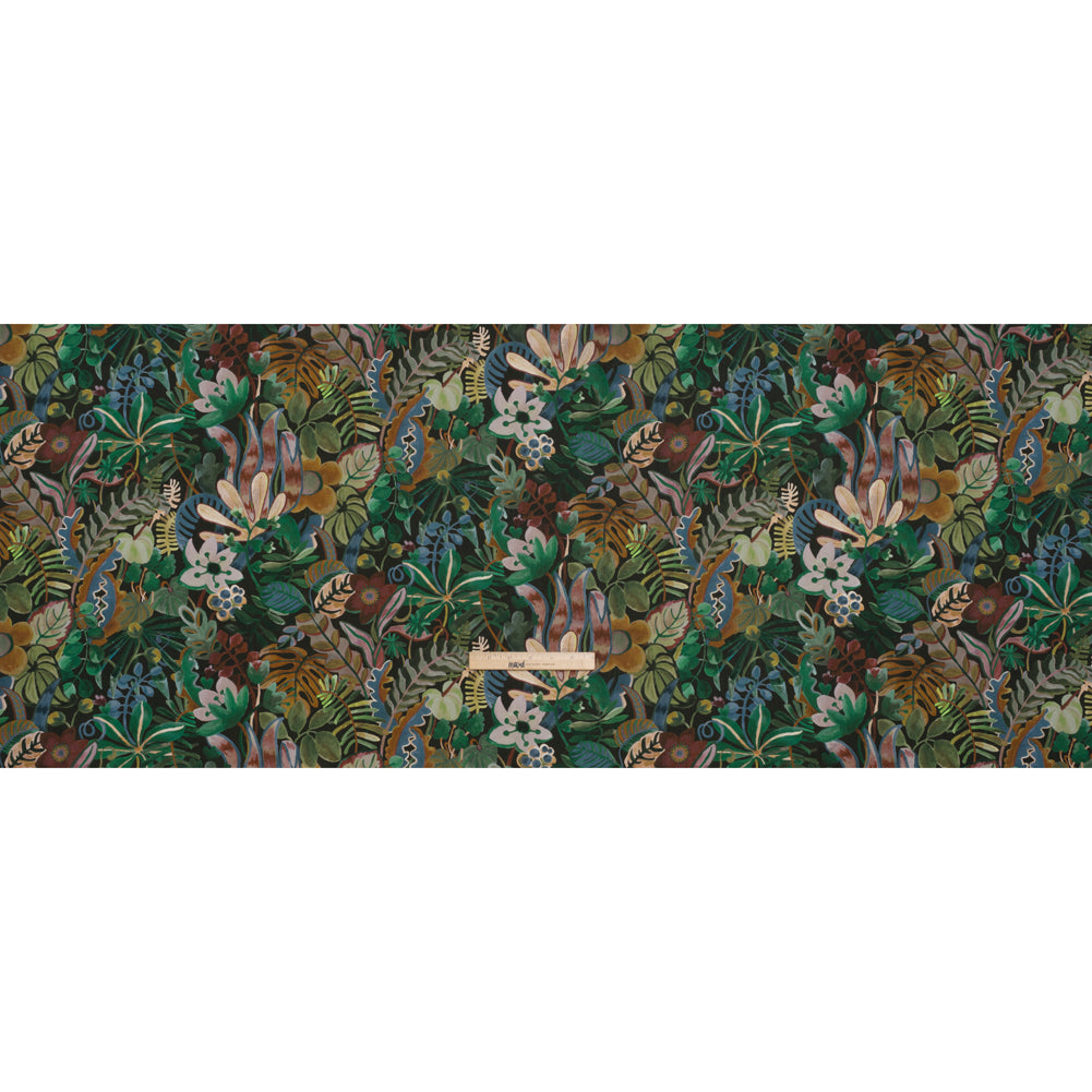 Liberty Fabrics Tana Lawn® - Jungle Trip Green - Dark Green, Teal and Blue Tropical Plants