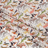 Liberty Fabrics Tana Lawn® - Quey 2 Multi Pastel - Brown, Green and Yellow Animals with Clothes