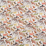 Liberty Fabrics Tana Lawn® - Quey 2 Multi Pastel - Brown, Green and Yellow Animals with Clothes