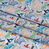 Liberty Fabrics Tana Lawn® - Quey 2 Multi Bright - Blue, Yellow and Green Animals with Clothes