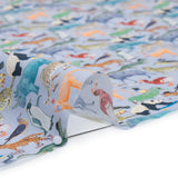 Liberty Fabrics Tana Lawn® - Quey 2 Multi Bright - Blue, Yellow and Green Animals with Clothes