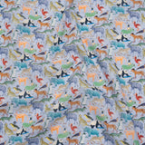 Liberty Fabrics Tana Lawn® - Quey 2 Multi Bright - Blue, Yellow and Green Animals with Clothes