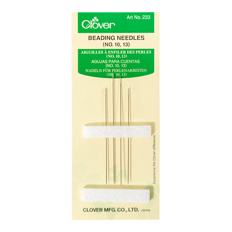 Clover Beading Needles - Sizes 10, 13 - 4 ct