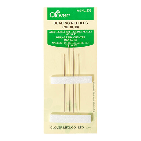 Clover Beading Needles - Sizes 10, 13 - 4 ct