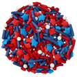 Patriotic - Red 3 Free Fusion Mix Red White and Blue Sprinkles