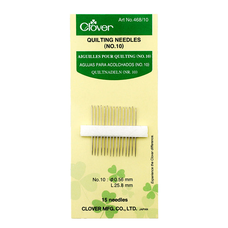 Clover Quilting Needles - Size 10 - 15 ct