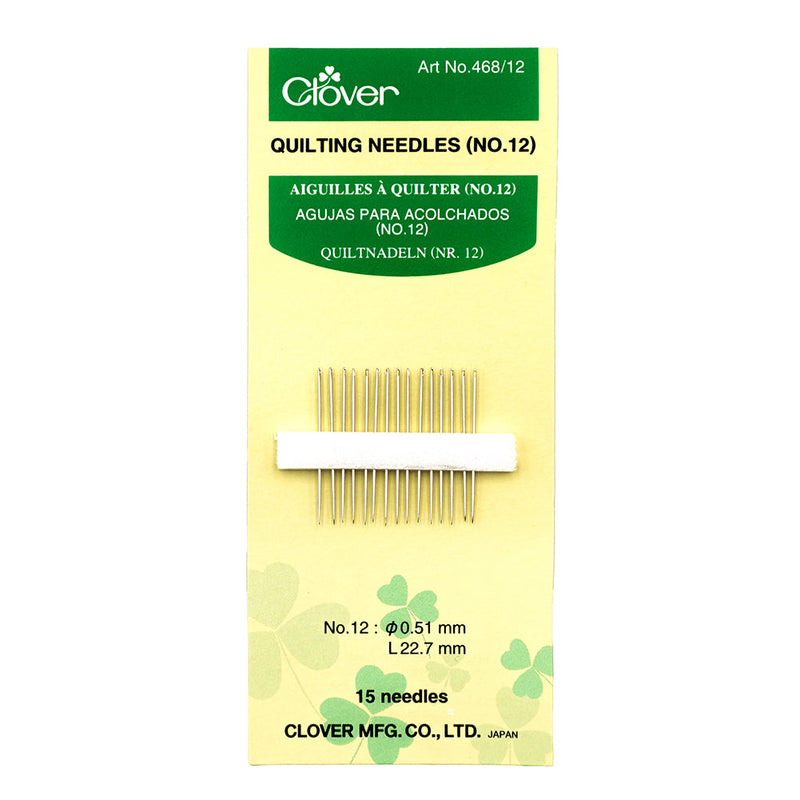 Clover Quilting Needles - Size 12 - 15 ct