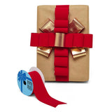 Red Velvet Flocked with Gold Backing Ribbon Red (2 1/2) Color 1 / ROLL