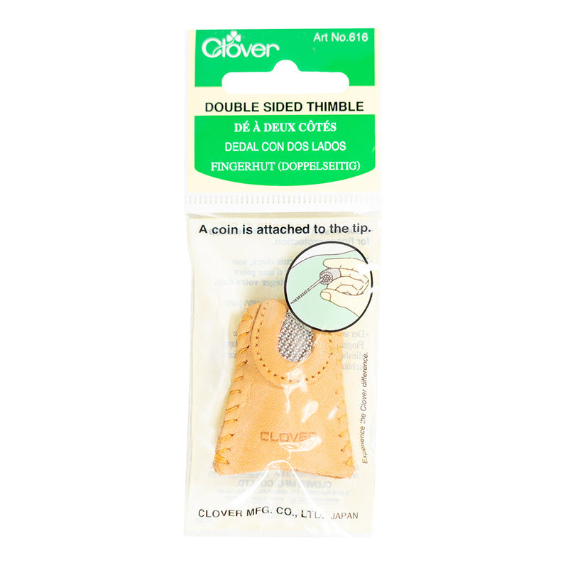 Clover Double Sided Leather Thimble