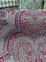 Robert Allen Shahmin Beet Chenille Fabric - Damask, Purple Lavender Beige With Hints Of Blue, 57" Width (1 Yard)