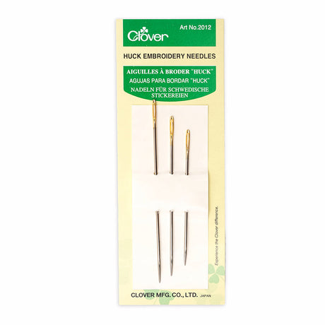 Clover Huck Bent Tip Embroidery Needles - 3 ct