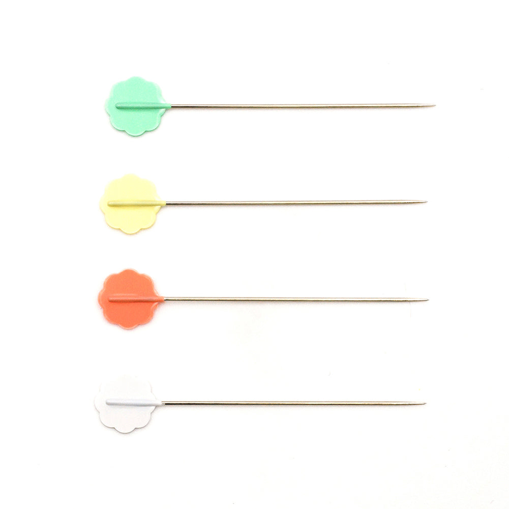 Clover Flower Head Pins Box for Medium Weight Fabrics - 100 ct
