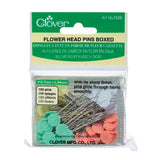 Clover Flower Head Pins Box for Medium Weight Fabrics - 100 ct