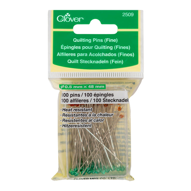 Clover Heat Resistant Quilting Pins - Fine - 100 ct