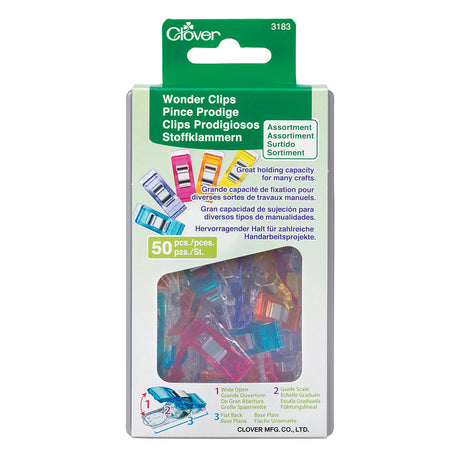 Clover Wonder Clips - Assorted Colors - 50 pc