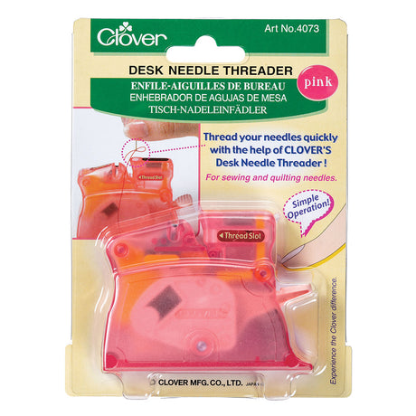 Clover Desk Needle Threader - Pink