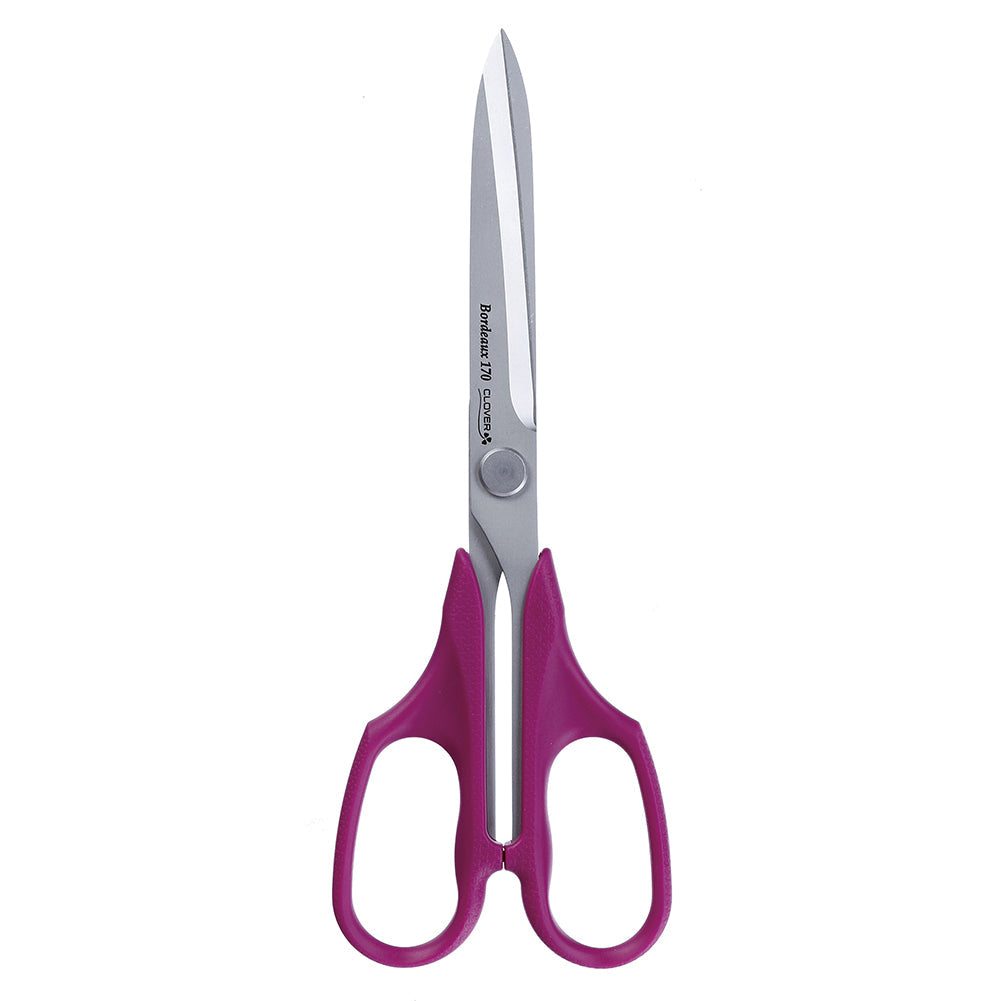 Clover Ultimate Scissors 170 with Nancy Zieman - Bordeaux - Includes Leather Sheath