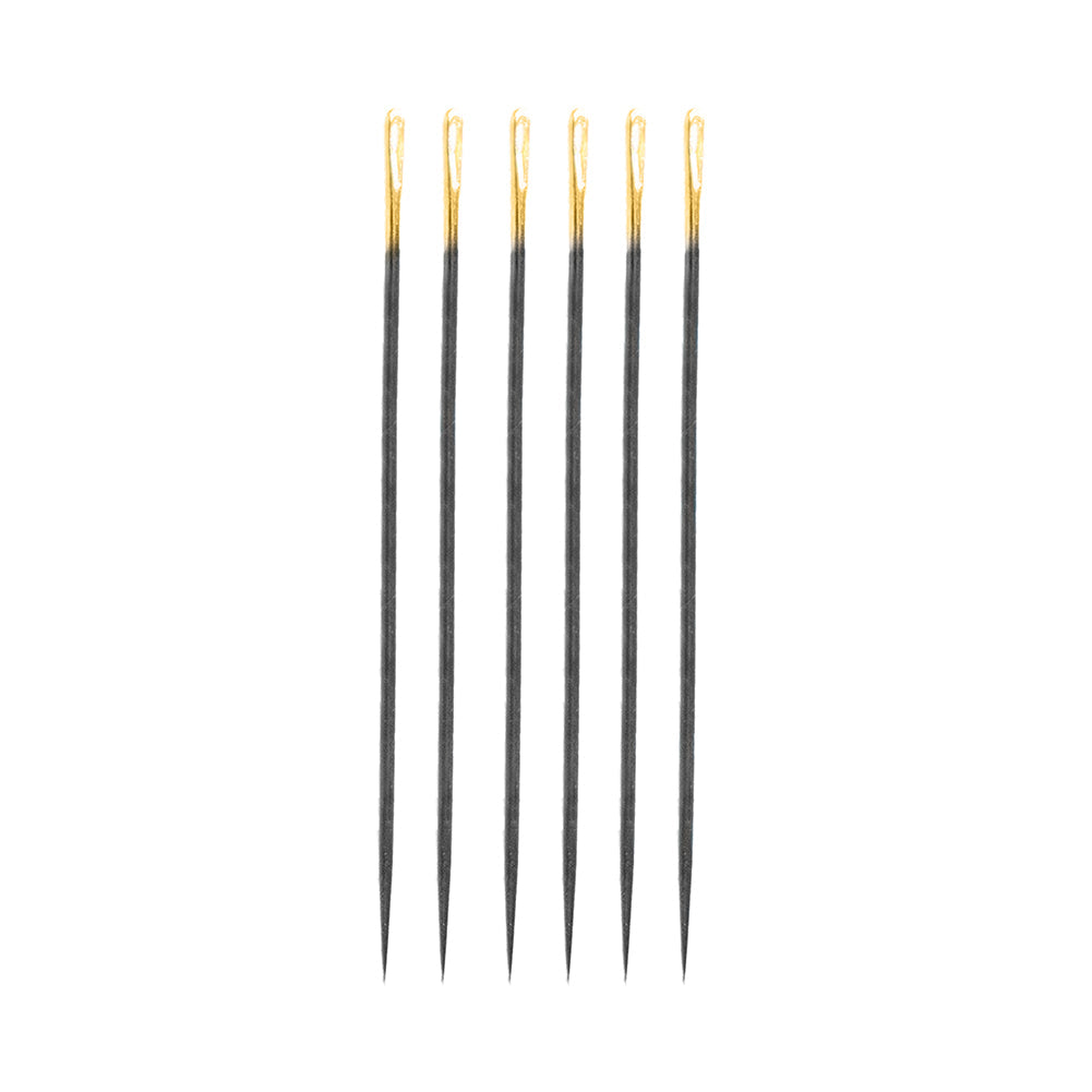 Clover Black Gold Quilting Between Needles - Size 12 - 6 ct