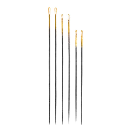 Clover Black Gold Applique/Sharp Needles - Assorted Sizes 9, 10, 12 - 6 ct