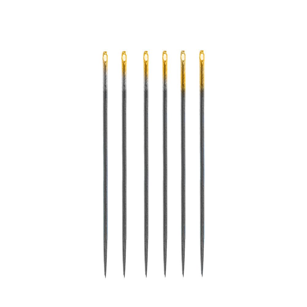 Clover Black Gold Quilting Needles - Size 12 - 6 ct