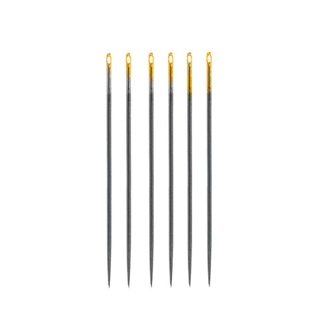 Clover Black Gold Quilting Needles - Size 12 - 6 ct
