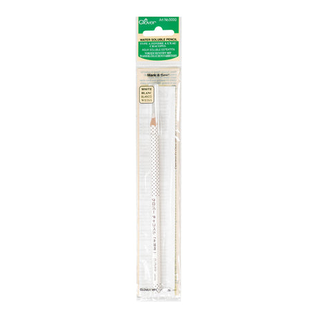 Clover Water Soluble Fabric Pencil - White