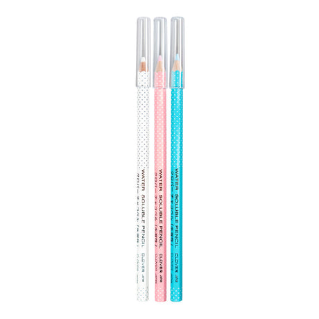 Clover Water Soluble Fabric Pencil - Assorted Colors - 3 ct