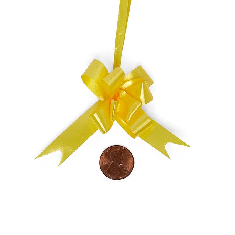Colored Butterfly Pull Bows 2 '' Yellow Color 100 each / package