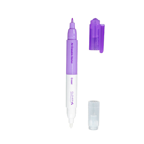 Clover Air Erasable Fabric Marker with Eraser - Purple, Fine