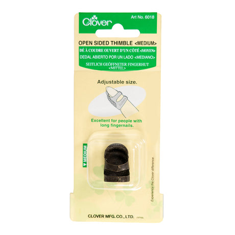 Clover Open Sided Metal Thimble - Medium