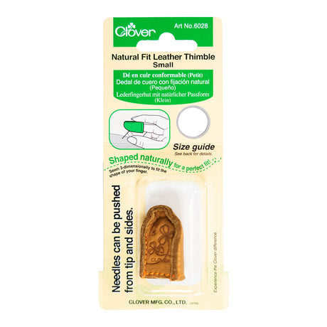 Clover Natural Fit Leather Thimble - Small