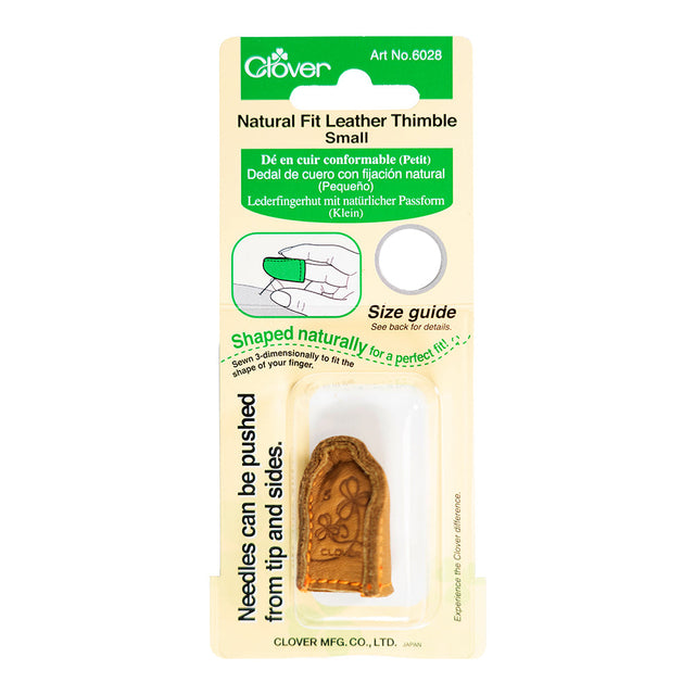 Clover Natural Fit Leather Thimble - Small