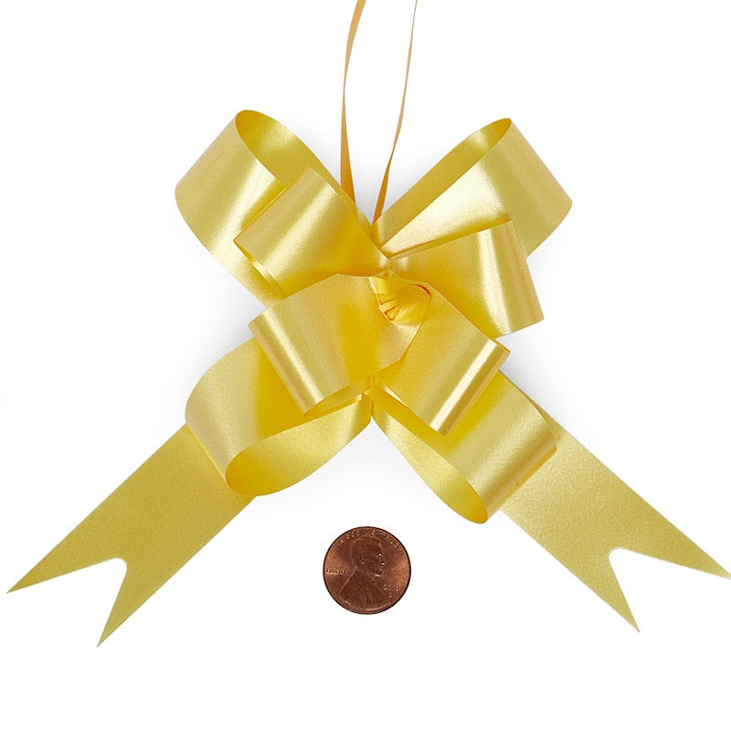 Colored Butterfly Pull Bows 4 '' New Gold Color 100 each / package
