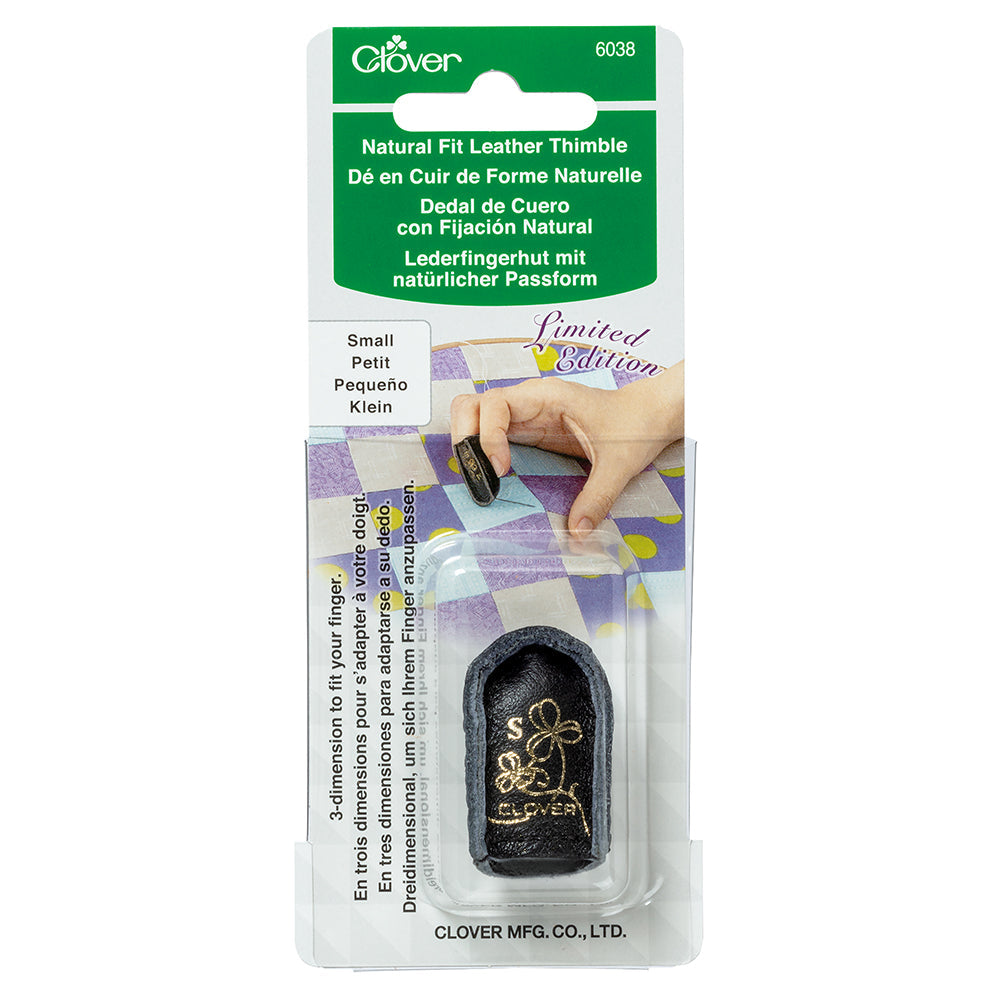 Natural Fit Leather Thimble - Limited Edition Black and Gold - Small