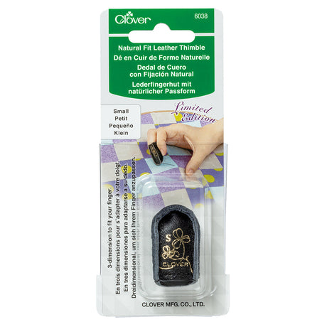 Natural Fit Leather Thimble - Limited Edition Black and Gold - Small
