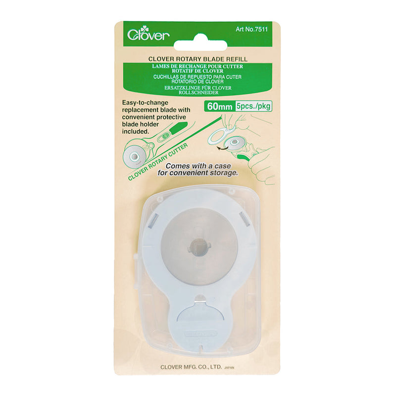 Clover Rotary Cutter Blade Refill - 60mm - 5 ct