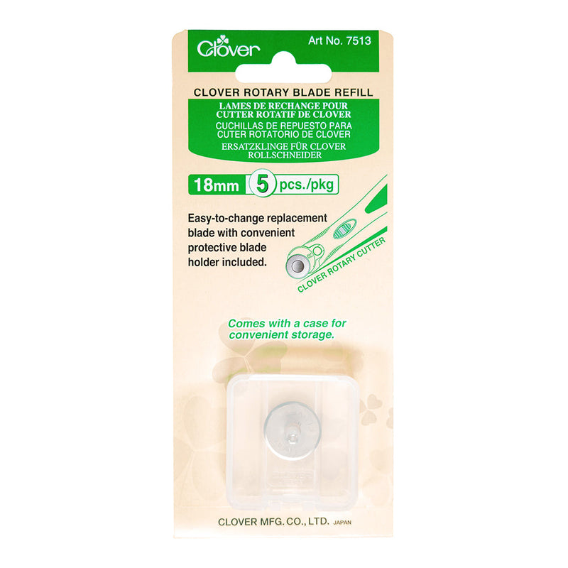 Clover Rotary Cutter Blade Refill - 18mm - 5 ct